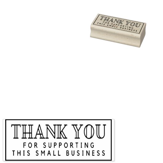 この小規模企業をサポートしてくれてありがとう ラバースタンプ (押印)