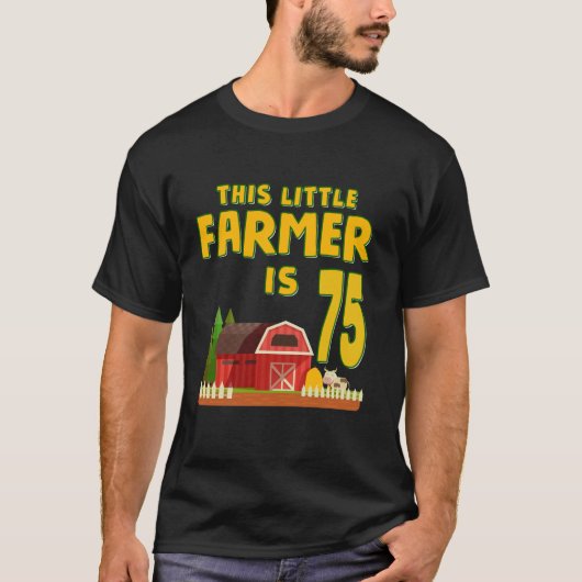 この小農家は75歳の誕生日パーティー75年 Tシャツ (正面)