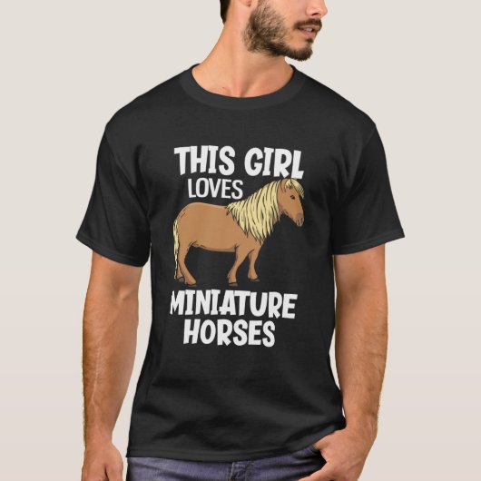 この少女はミニチュアの馬が大好き Tシャツ (正面)