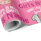 この少女は今や2桁の10番目の誕生日ドーナツ ラッピングペーパー (ロールコーナー)