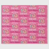 この少女は今や2桁の10番目の誕生日ドーナツ ラッピングペーパー (フラット)