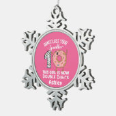 この少女は今や2桁の10誕生日 スノーフレークピューターオーナメント (右)