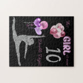 この少女は現在、10桁の体操のダブルディジット ジグソーパズル (横)