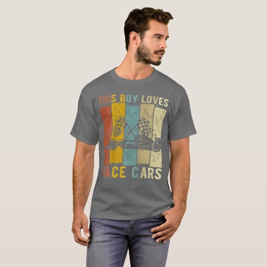 この少年が愛するキッズ レース 少年レーシング Tシャツ (正面フル)