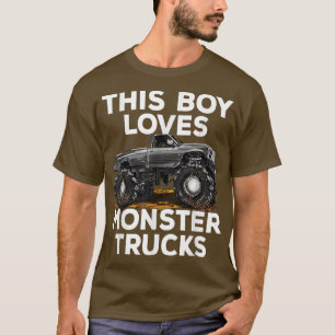 この少年はモンスタートラックカッコいいLが大好き Tシャツ