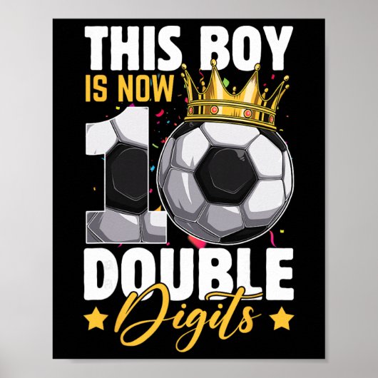 この少年は10歳になりました 二桁 サッカー 10歳 ポスター (正面)