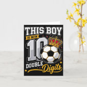 この少年10歳 二桁 サッカーおもしろ 10歳 カード (黄色い花)