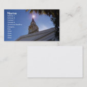 この岩の教会の急峻なビジネスカードの上 名刺 (正面/裏面)