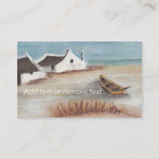 この岬のコテージのスケッチを個人化して下さい 名刺 (裏面)