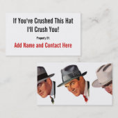 この帽子を…押しつぶしたら 名刺 (正面/裏面)