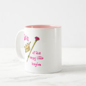 この幸せで小さい王国の女王 ツートーンマグカップ (正面左)