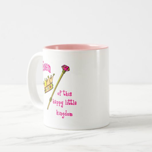 この幸せで小さい王国の女王 ツートーンマグカップ (正面左)