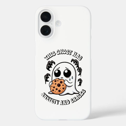 この幽霊は不安と軽食がある Case-Mate iPhoneケース (裏面)