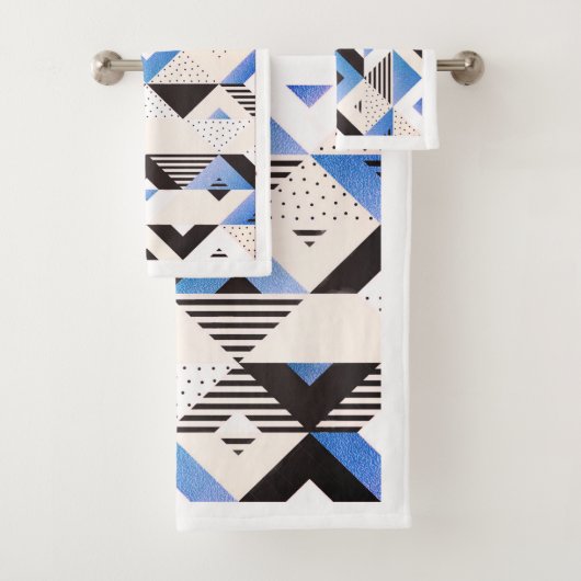 この幾何学的なスタイルで自分自身を包む バスタオルセット (インサイチュ)