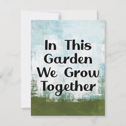 この庭で私たちはグリーティングカードを育てる カード (正面)