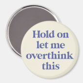 この引用文を考え過おもしろいぎる |紫色の磁石 マグネット (正面/裏面)