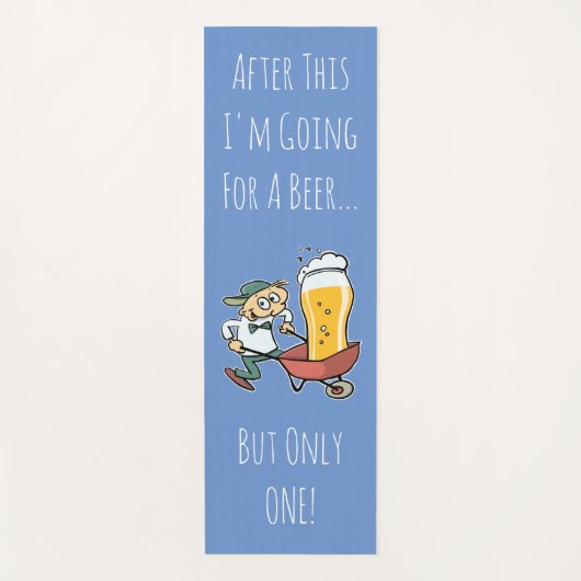 この後のヨおもしろいガでビール男性漫画はたった1人 ヨガマット (正面)