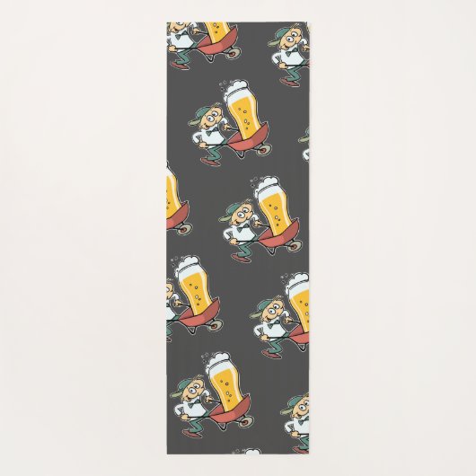 この後のヨおもしろいガでビール男性漫画はたった1人 ヨガマット (裏面)