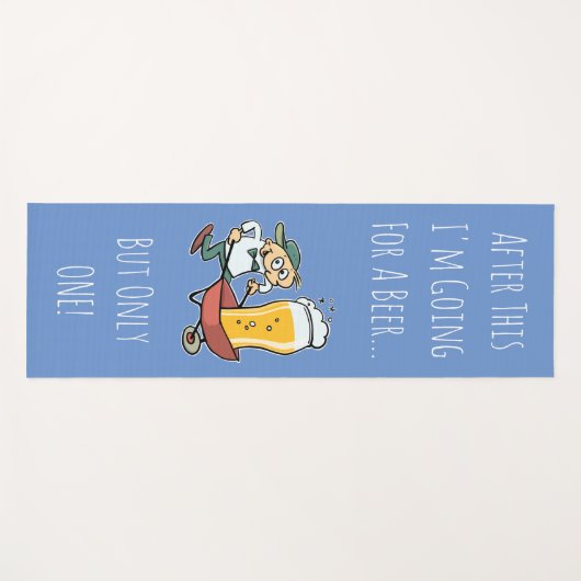 この後のヨおもしろいガでビール男性漫画はたった1人 ヨガマット (正面(横))