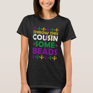 この従姉妹いくつかのビーズアパレルパーティー女の子Bを投げる Tシャツ