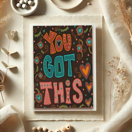 この得おもしろいフォークスタイリッシュ勇気付けられる カード