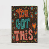 この得おもしろいフォークスタイリッシュ勇気付けられる カード (正面)