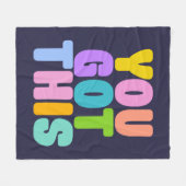 この得かわいいカラフル引用文 フリースブランケット (正面(横))