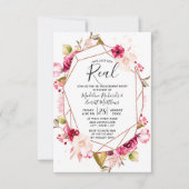 この得だけ実在の婚約パーティ招待状 招待状 (正面)