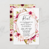 この得だけ実在の婚約パーティ招待状 招待状 (正面/裏面)