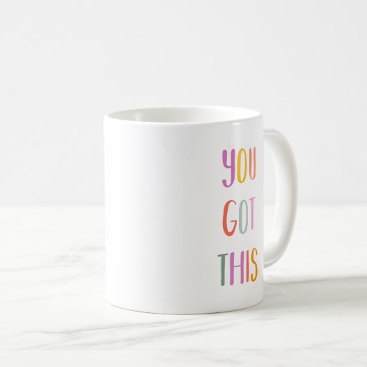 この得カラフル感動的引用文 コーヒーマグカップ (正面右)