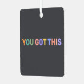 この得ダークカラフル・グレイの名パーソナライズされた前 メタルオーナメント (正面左)