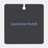 この得ダークカラフル・グレイの名パーソナライズされた前 メタルオーナメント (裏面)