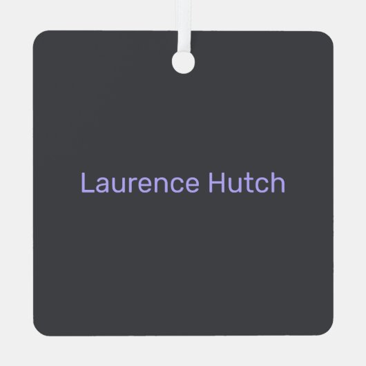 この得ダークカラフル・グレイの名パーソナライズされた前 メタルオーナメント (裏面)