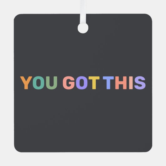 この得ダークカラフル・グレイの名パーソナライズされた前 メタルオーナメント (正面)