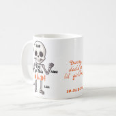 この得パパかわいい10月の生まれたばかりのスケルトン コーヒーマグカップ (正面左)