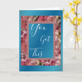 この得ピンクの春が咲く感動的 カード (黄色い花)