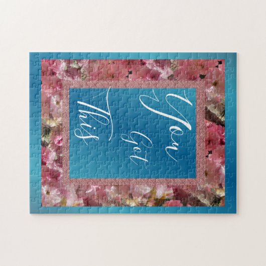 この得ピンクの春が咲く感動的 ジグソーパズル (横)