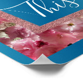 この得ピンクの春が咲く感動的 ポスター (角)