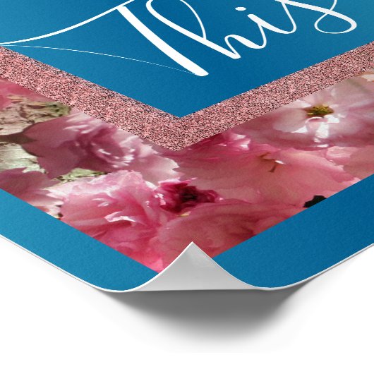 この得ピンクの春が咲く感動的 ポスター (角)