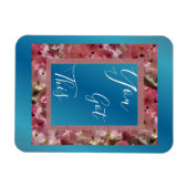 この得ピンクの春が咲く感動的 マグネット (横)