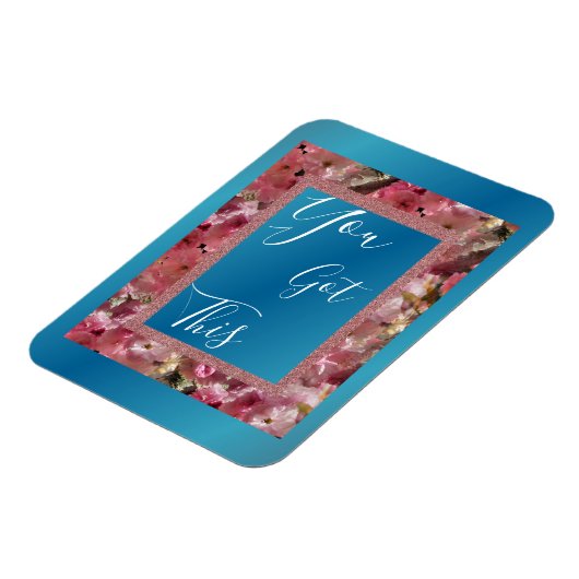 この得ピンクの春が咲く感動的 マグネット (左側)