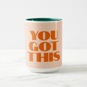 この得ピンクの赤い書道のマグ マグカップ (中央)