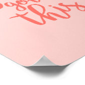 この得ピンクやる気を起こさせる引用文 ポスター (角)