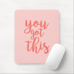 この得ピンクやる気を起こさせる引用文 マウスパッド<br><div class="desc">可愛くてトレンディーのマウスパッドやる気を起こさせると引用文デザインの言う得コーラルとピンク。</div>