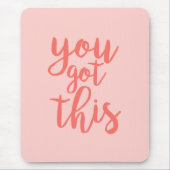 この得ピンクやる気を起こさせる引用文 マウスパッド (正面)