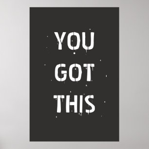 この得ポスタやる気を起こさせるーブラック&ホワイト ポスター