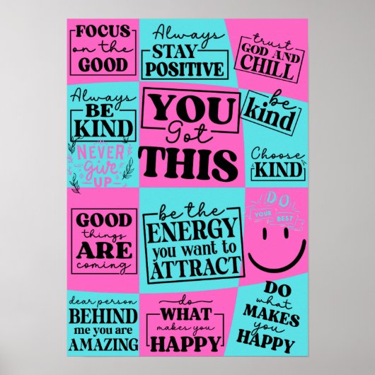 この得モチベーション感動的の引用文アート ポスター (正面)