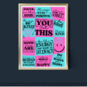 この得モチベーション感動的の引用文アート ポスター