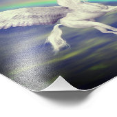 この得ユニコ飛んでいるンの虹感動的 フォトプリント            (角)