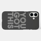 この得レトロ70sタイポグラフィ白黒 Case-Mate iPhoneケース (裏面 (横))